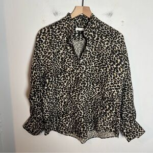 ANN MASHBURN- Leopard Blouse Size XS
